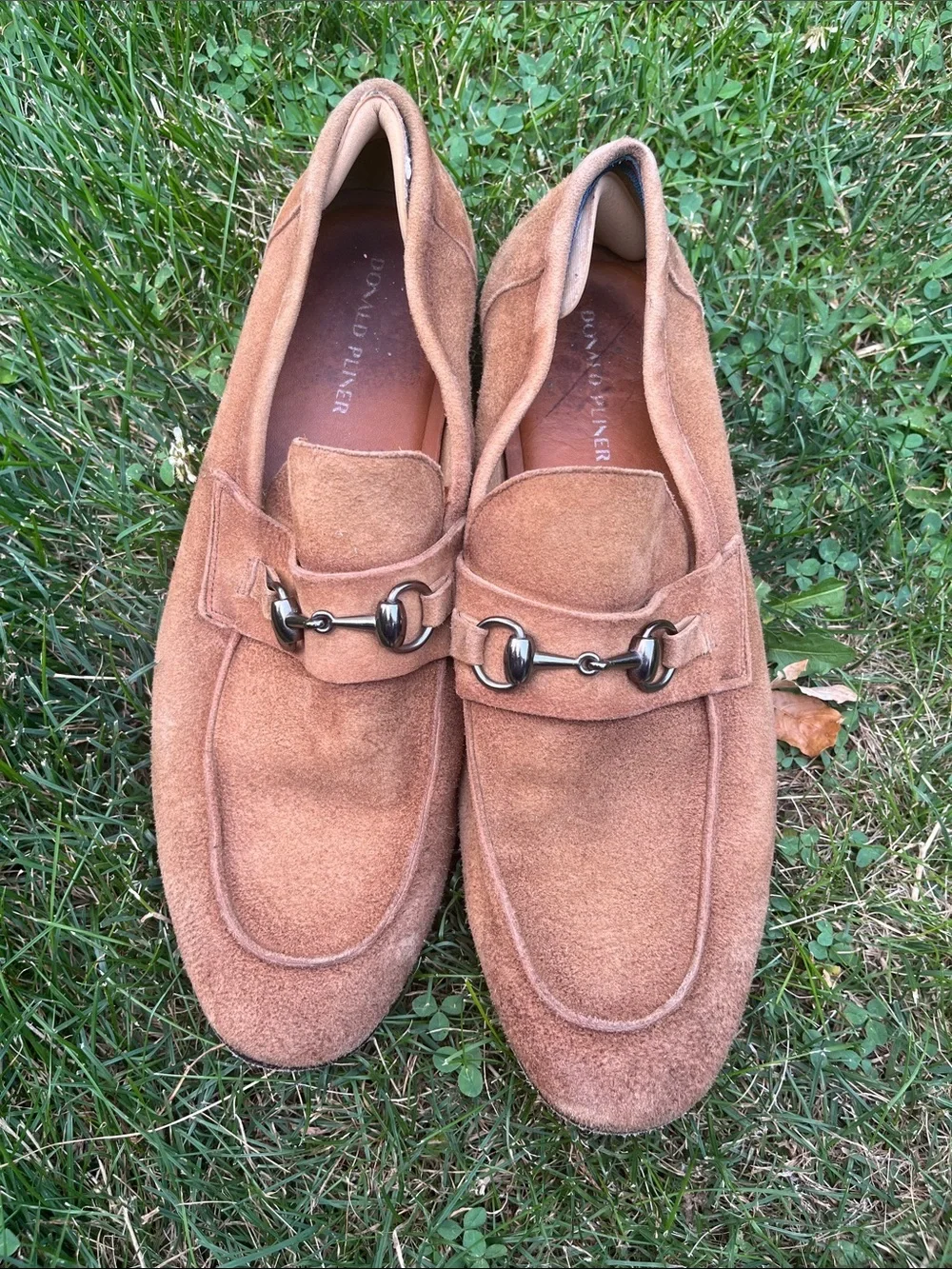 Donald J. Pliner Men's Tan Suede Bit Loafers 9.5